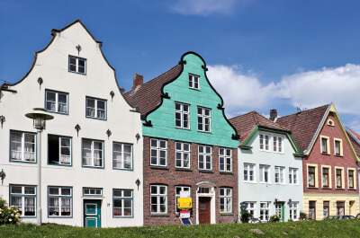 Glückstädter Altstadt Häuserfront